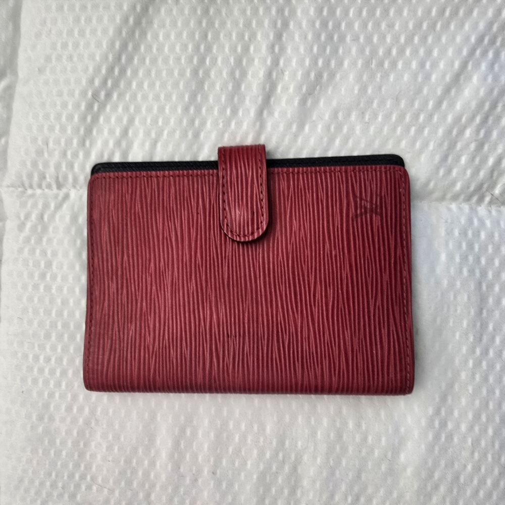 Louis Vuitton Red Epi Leather Agenda holder.